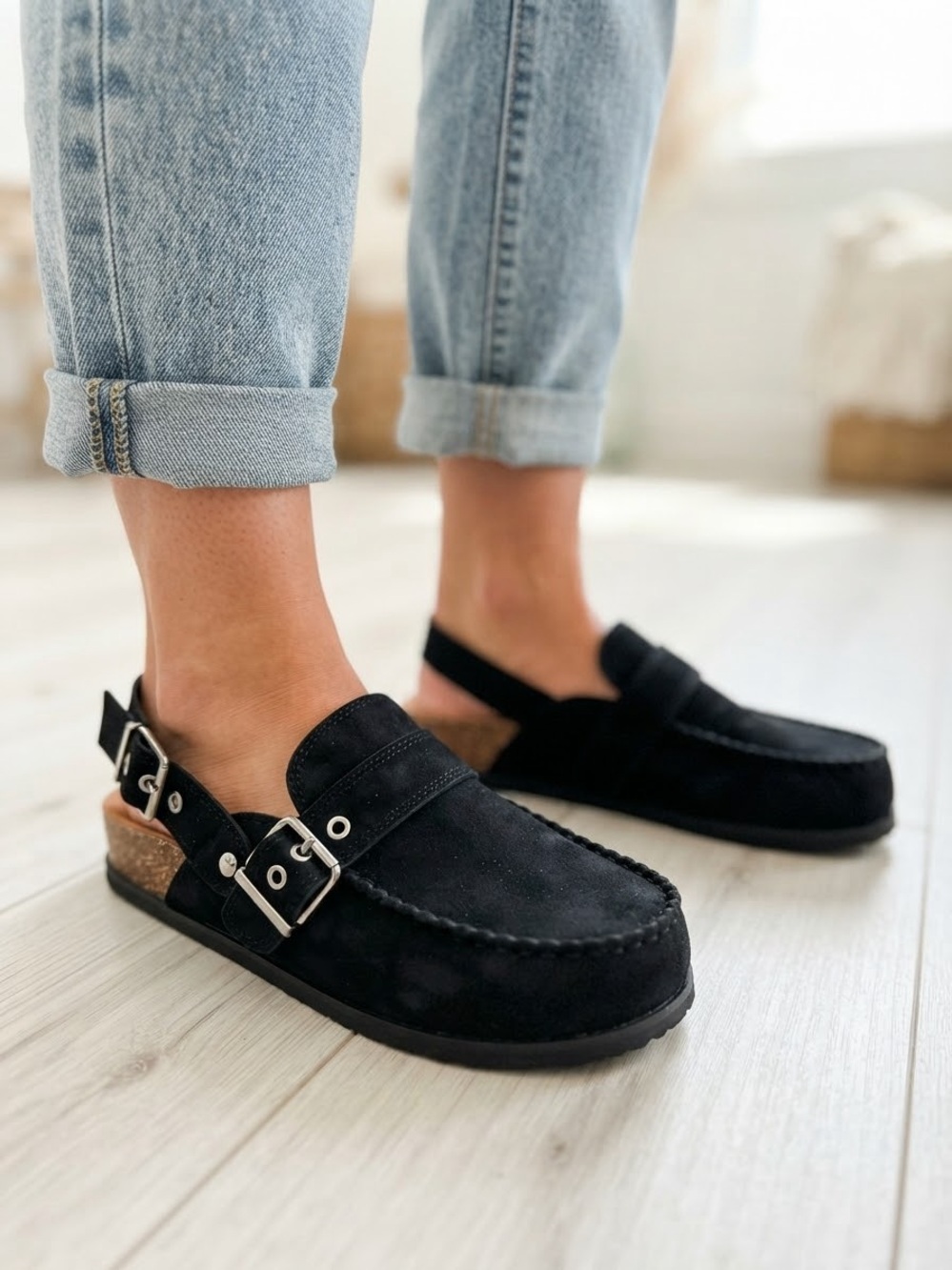 COCONUTS BY MATISSE Tyler Faux Suede Mules 8 Black $95 Retail NEW